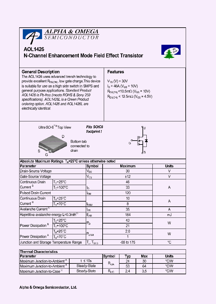 AOL1426L_1210274.PDF Datasheet