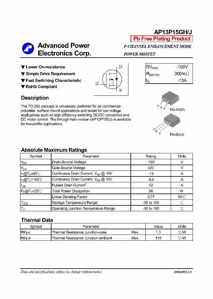 AP13P15GH_1168480.PDF Datasheet