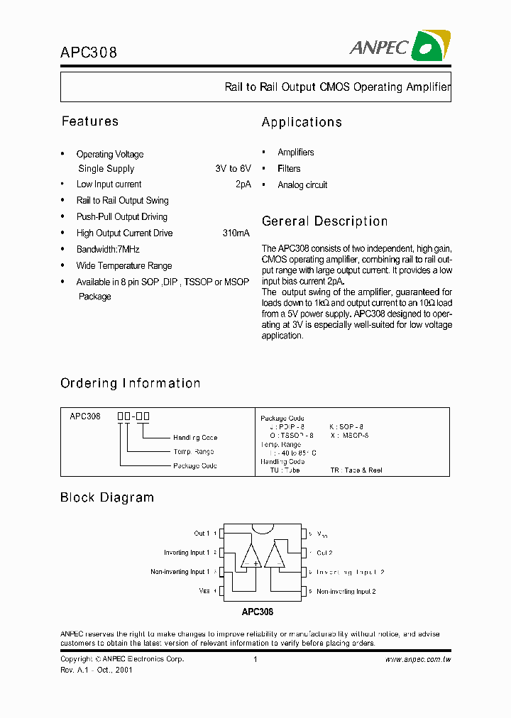 APC308XI-TU_1210718.PDF Datasheet