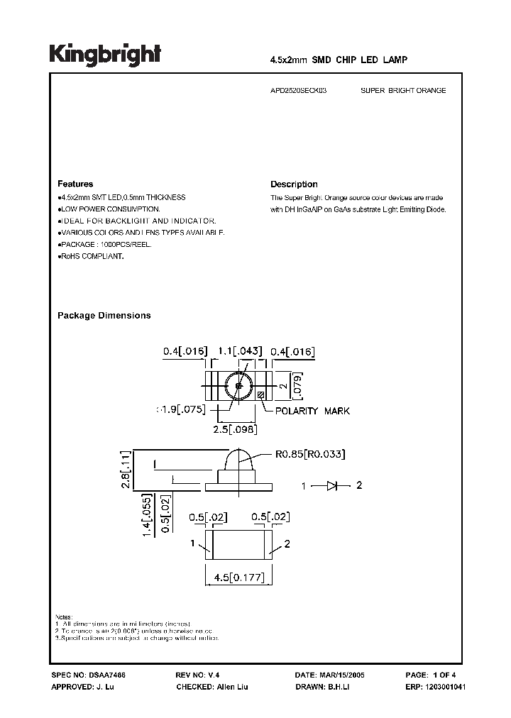 APD2520SECK03_1210780.PDF Datasheet