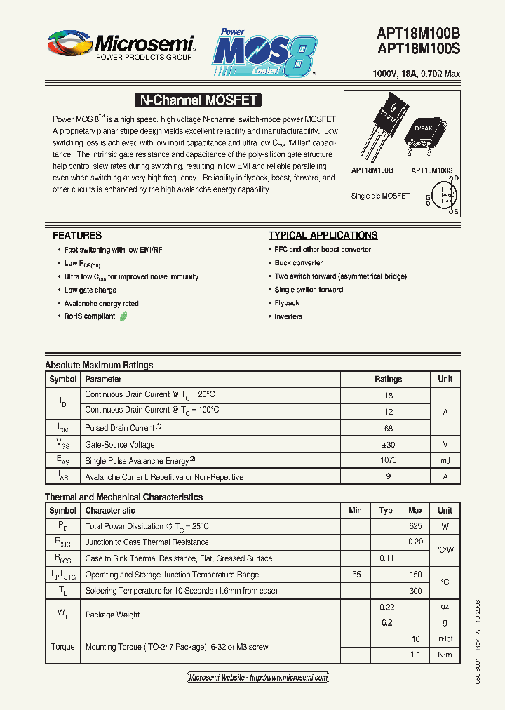 APT18M100S_1211414.PDF Datasheet