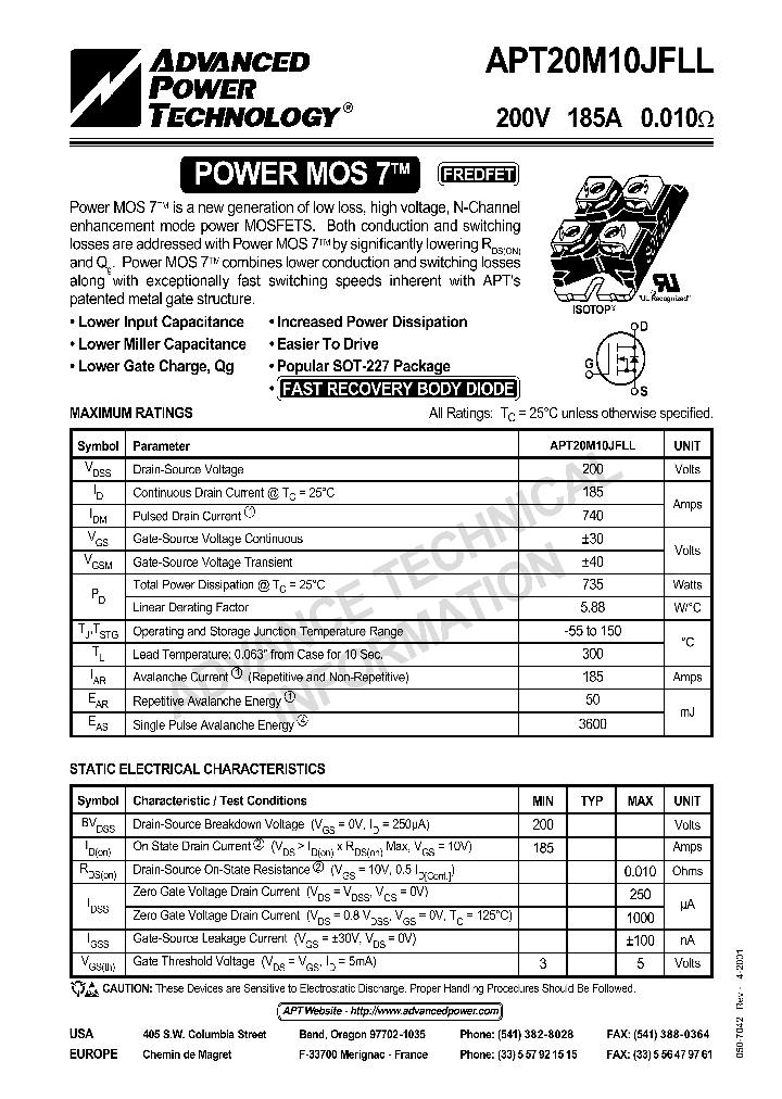 APT20M10JFLL_1211444.PDF Datasheet