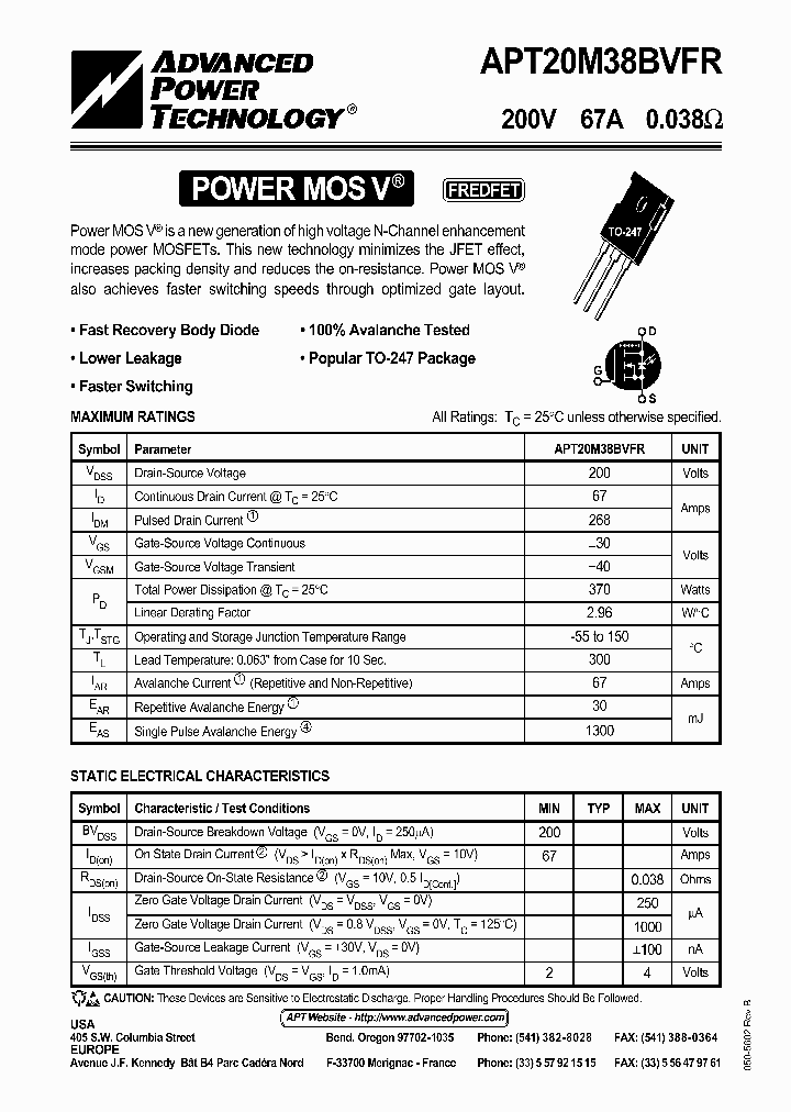 APT20M38BVFR_1188201.PDF Datasheet