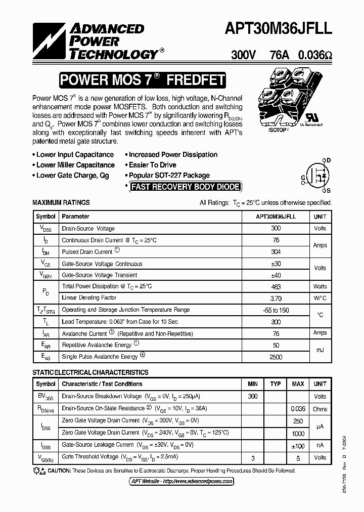 APT30M36JFLL_1211584.PDF Datasheet