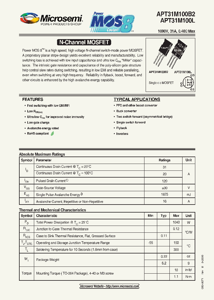 APT31M100L_1211608.PDF Datasheet