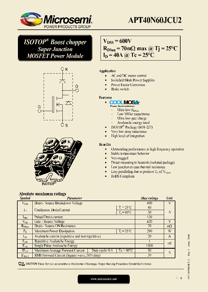 APT40N60JCU2_1169093.PDF Datasheet