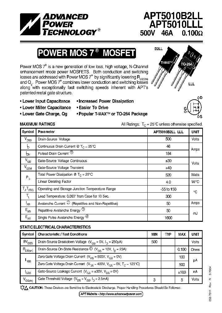 APT5010LLL_1211684.PDF Datasheet