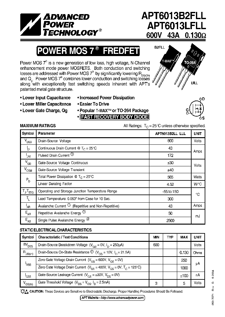 APT6013B2FLL04_1066739.PDF Datasheet