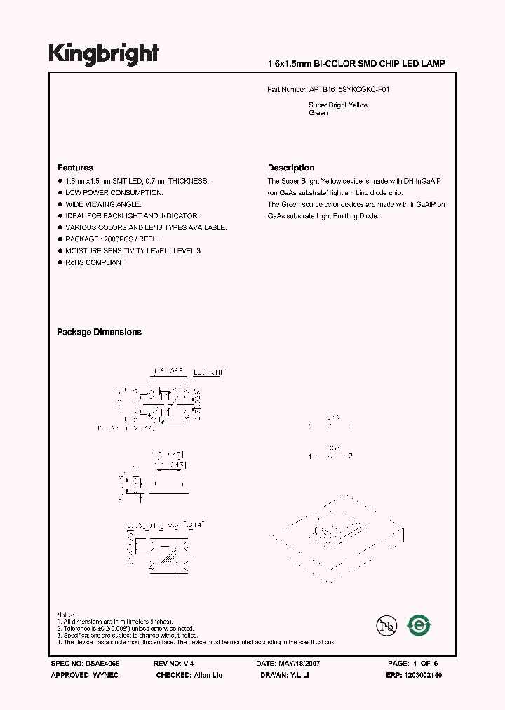 APTB1615SYKCGKC-F01_1212020.PDF Datasheet