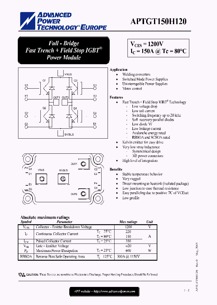 APTGT150H120_1212322.PDF Datasheet