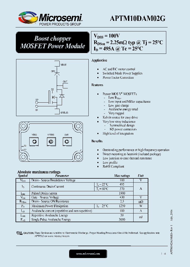 APTM10DAM02G_1167452.PDF Datasheet