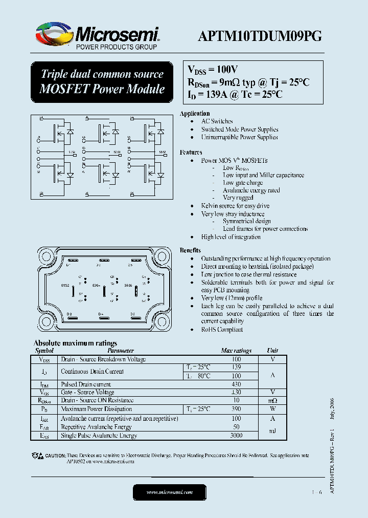 APTM10TDUM09PG_1212589.PDF Datasheet
