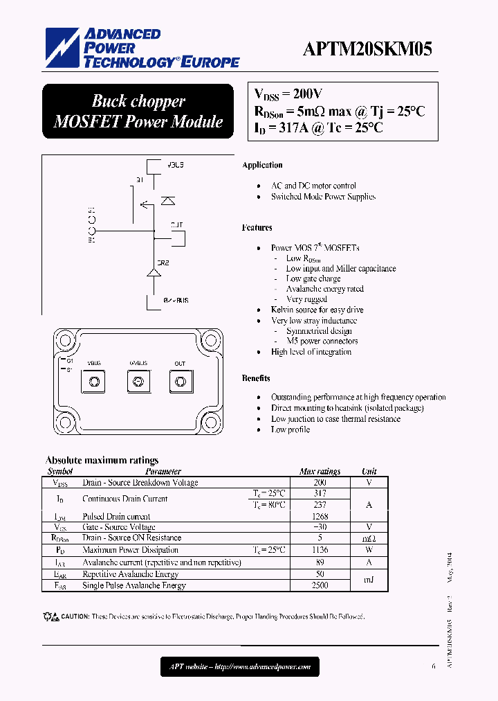 APTM20SKM05_1169257.PDF Datasheet