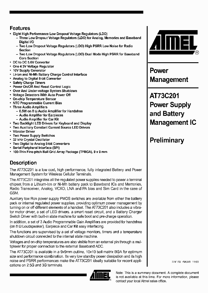 AT73C201_1214122.PDF Datasheet