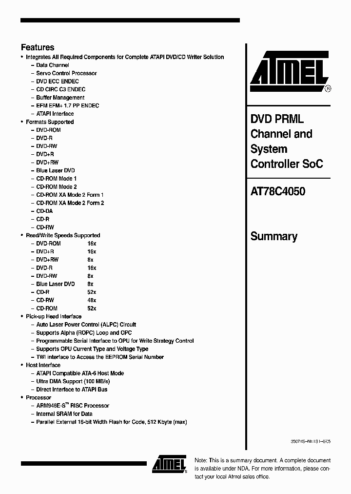 AT78C4050_1171168.PDF Datasheet