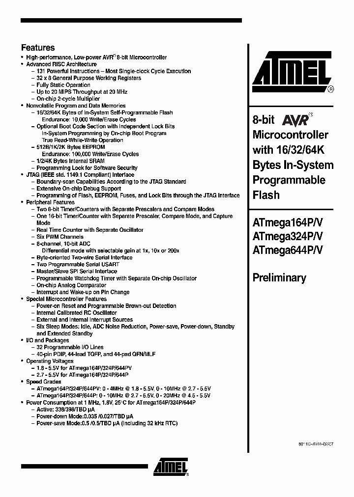 ATMEGA164P0702_1121454.PDF Datasheet