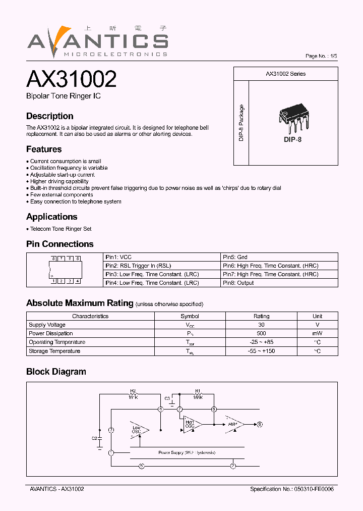 AX31002_1214949.PDF Datasheet