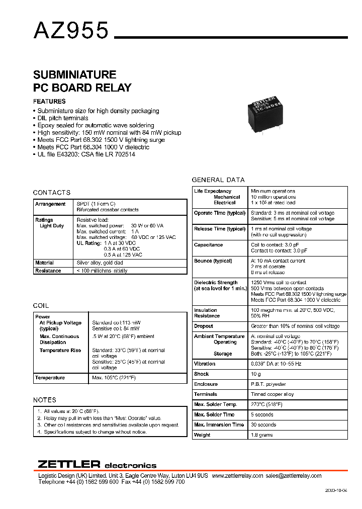 AZ955-1C-9DSE_1215178.PDF Datasheet