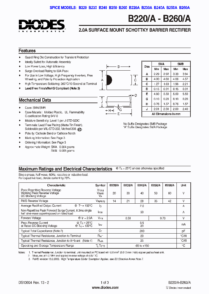 B260A-13-F_1215413.PDF Datasheet