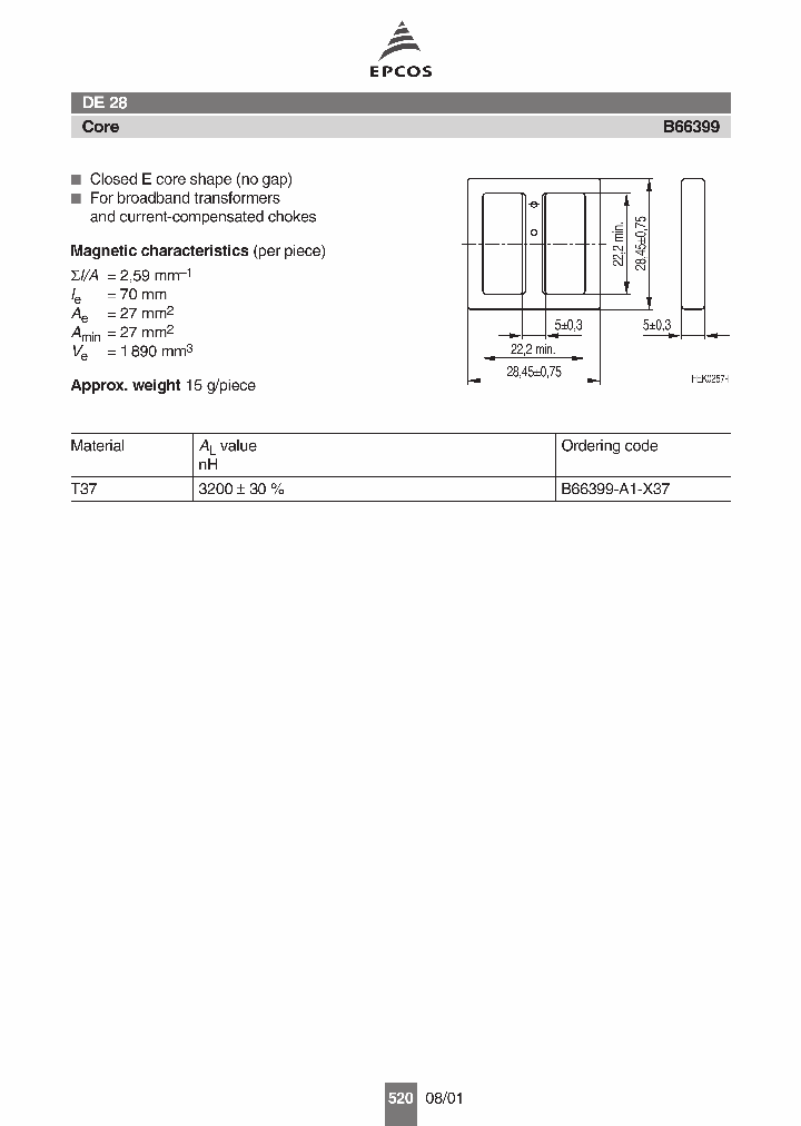 B66399-A1-X37_1216279.PDF Datasheet