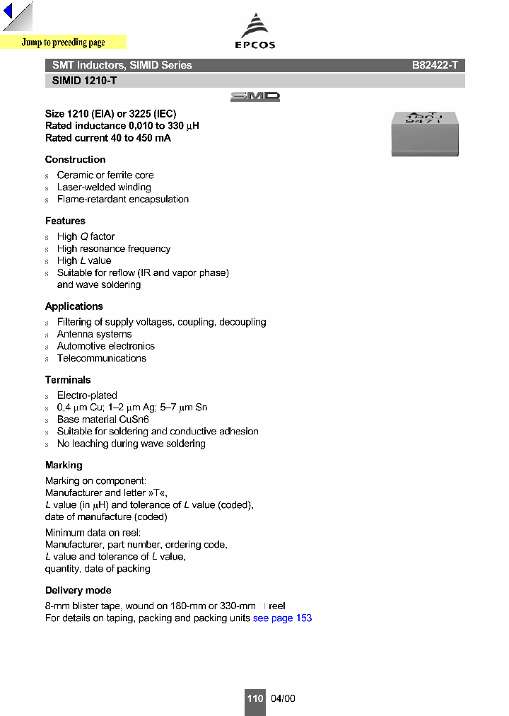 B82422-T3820-_1216385.PDF Datasheet