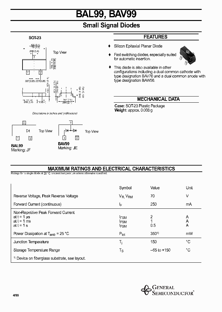 BAV99_1075779.PDF Datasheet