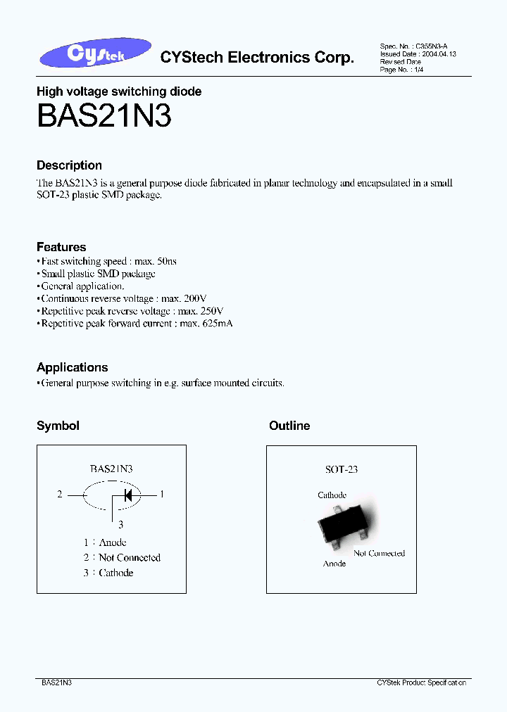BAS21N3_1217175.PDF Datasheet