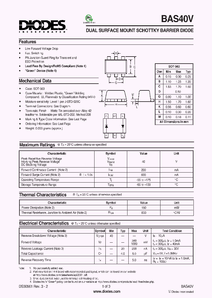BAS40V1_1217243.PDF Datasheet