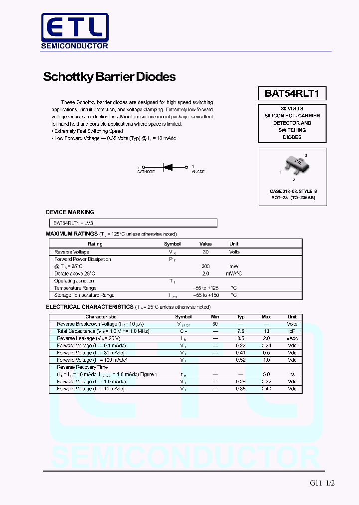 BAT54RLT1_1217401.PDF Datasheet