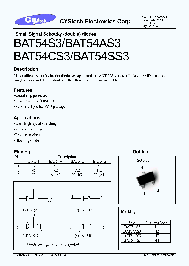 BAT54XS3_1217443.PDF Datasheet