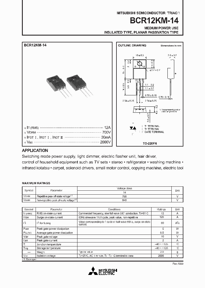 BCR12KM-14_1218315.PDF Datasheet