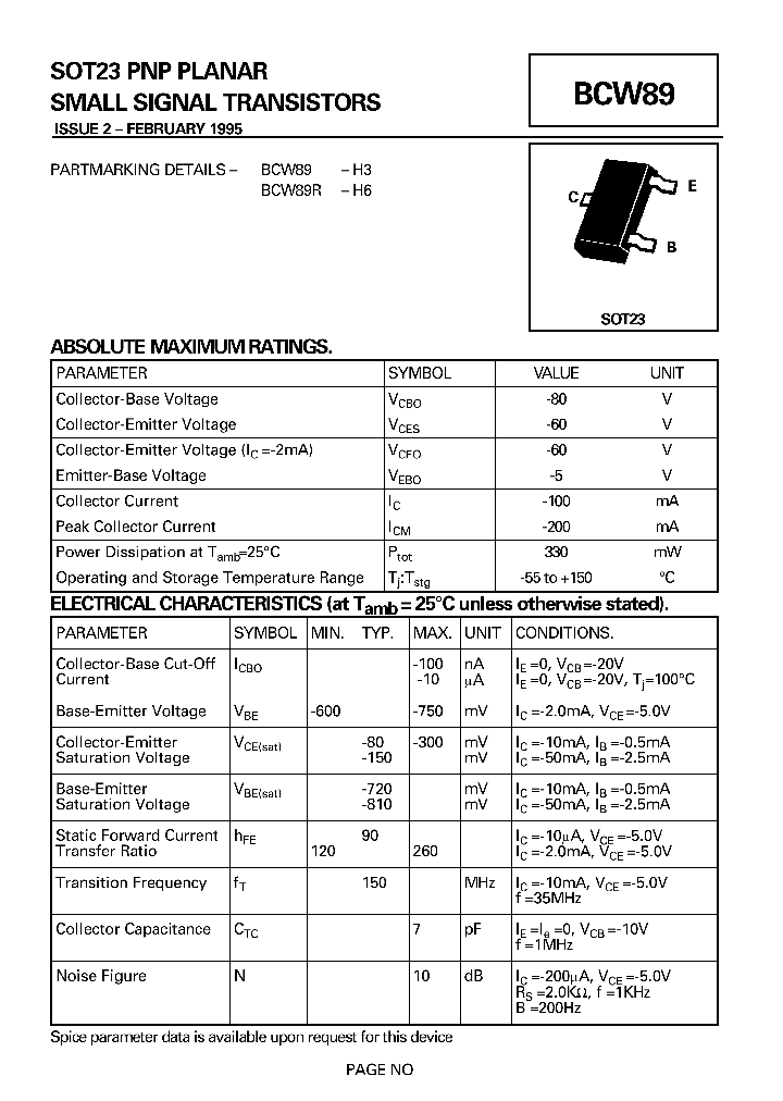 BCW89_1109614.PDF Datasheet