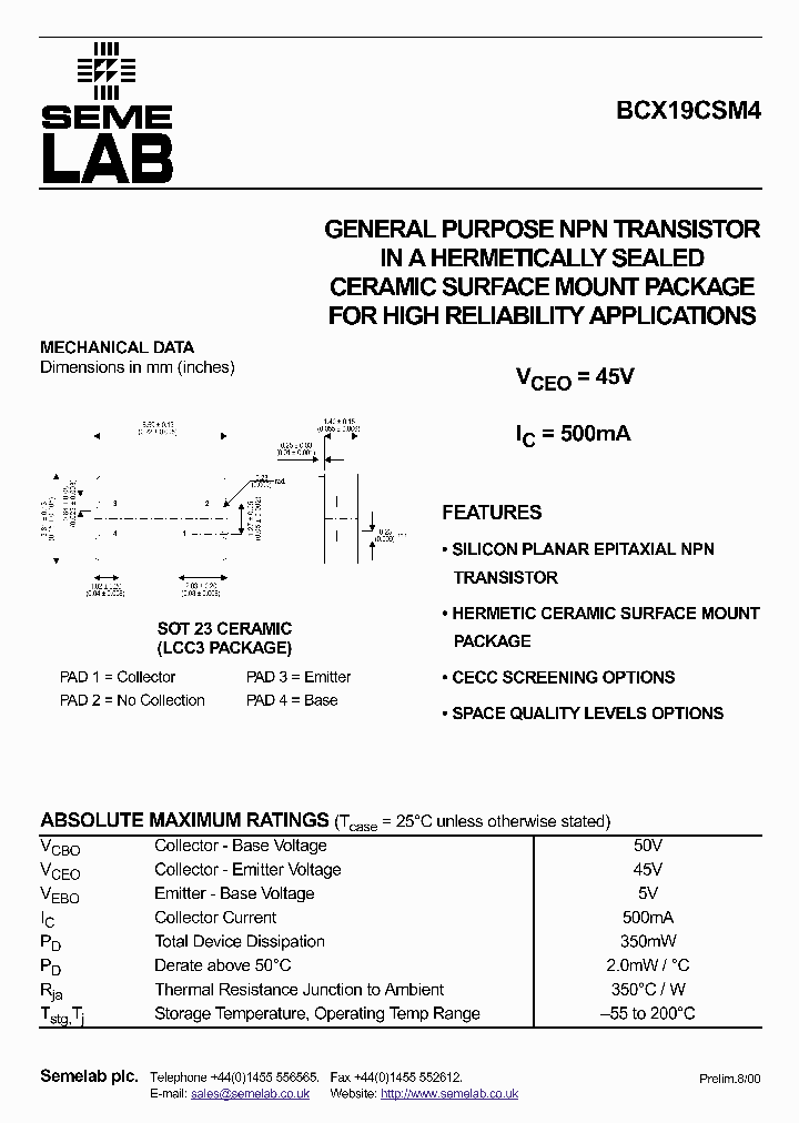 BCX19CSM4_1020091.PDF Datasheet