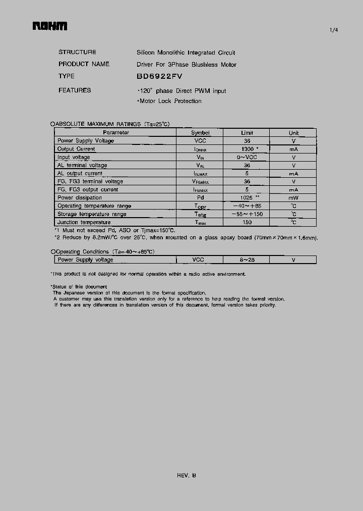 BD6922FV_1144009.PDF Datasheet