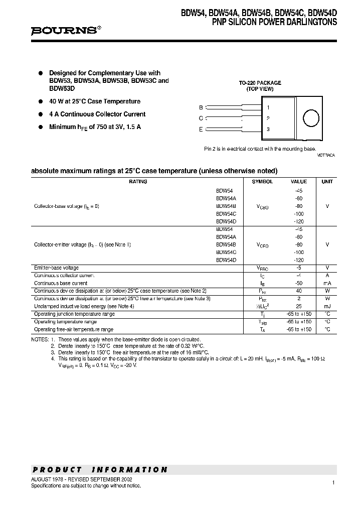 BDW54_1103269.PDF Datasheet