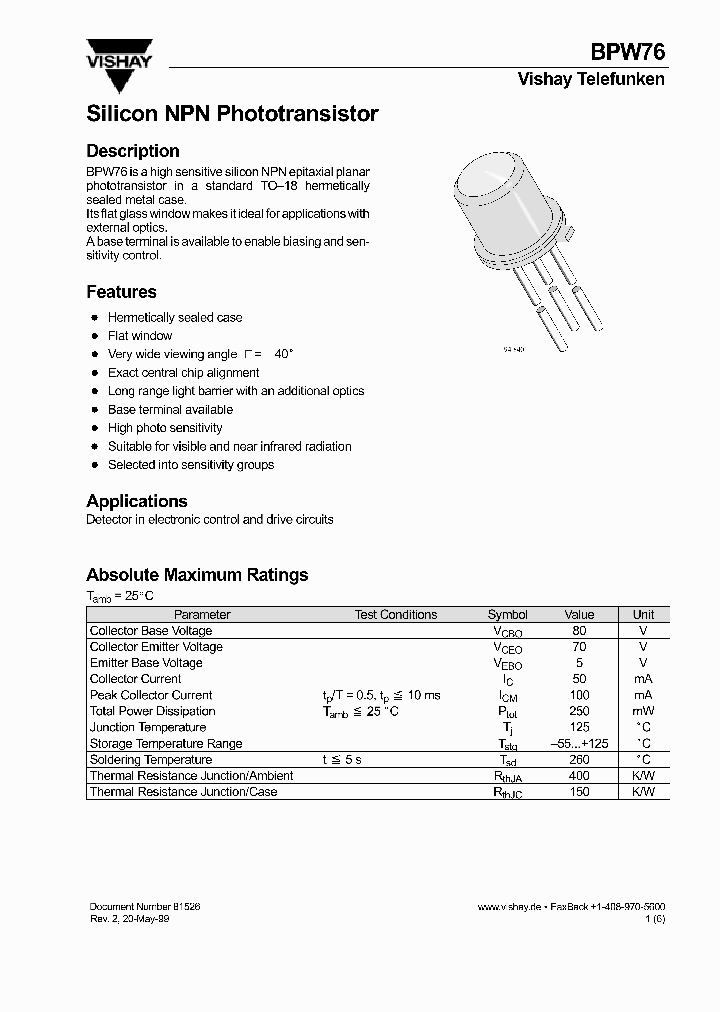 BPW76B_1220092.PDF Datasheet