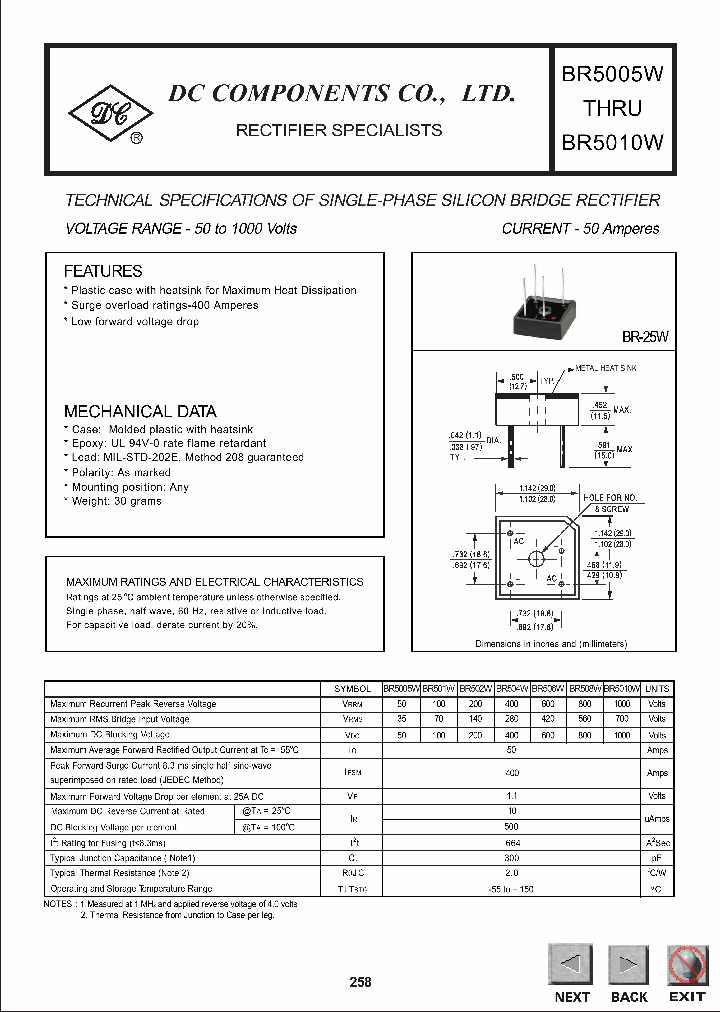 BR508W_1220350.PDF Datasheet