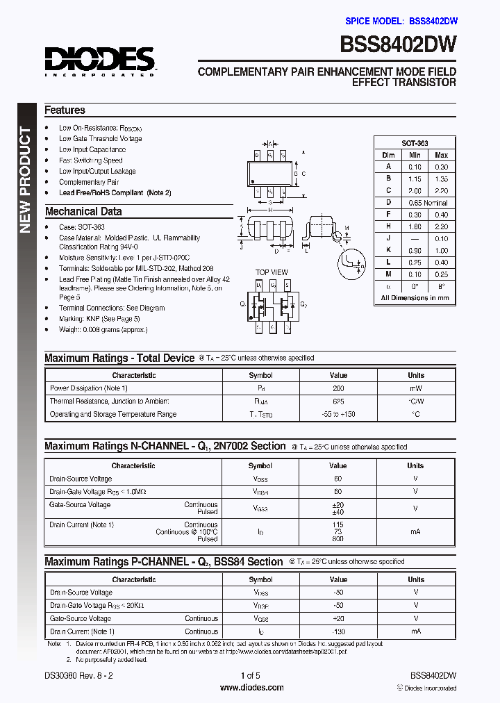 BSS8402DW1_1220850.PDF Datasheet