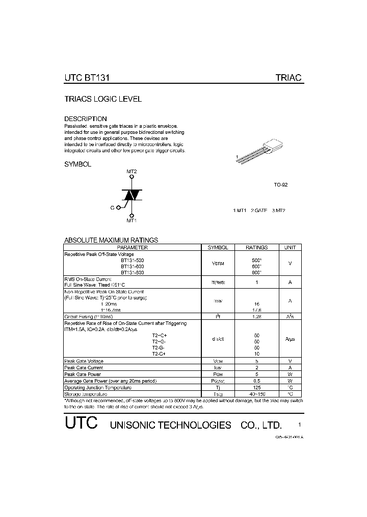 BT131_1099538.PDF Datasheet