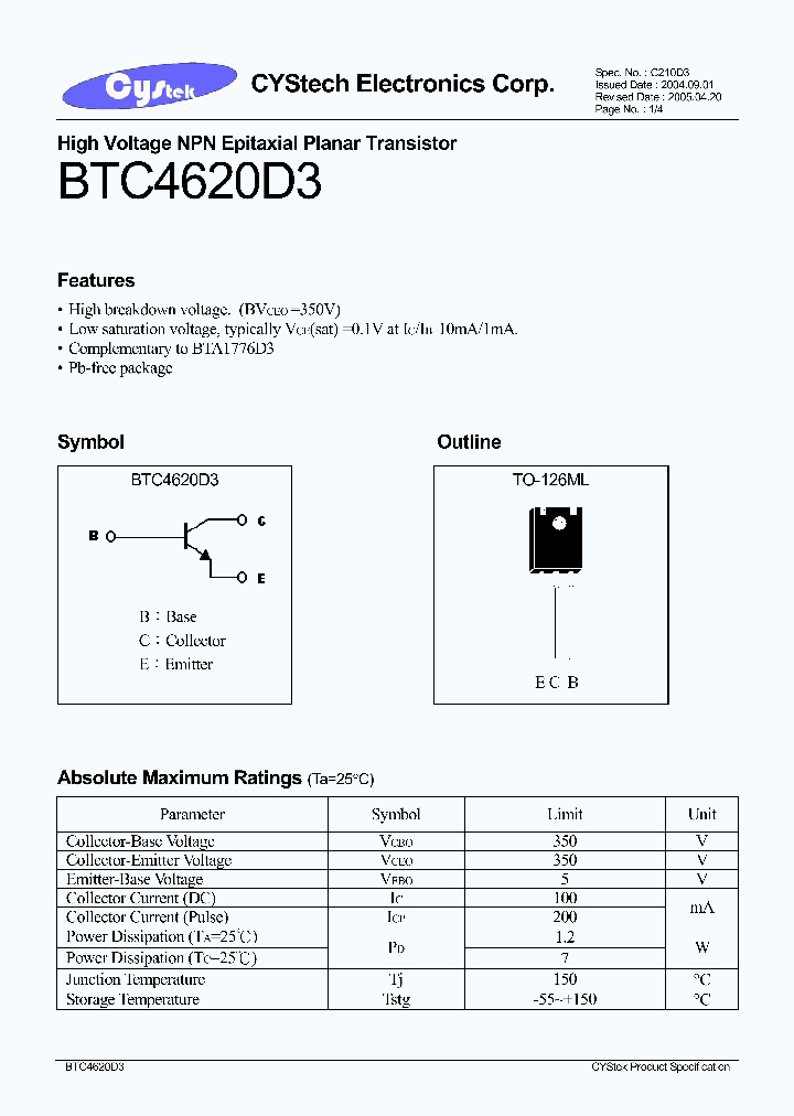 BTC4620D3_1221194.PDF Datasheet