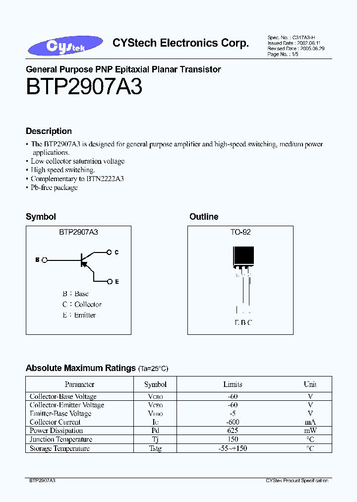 BTP2907A3_1221351.PDF Datasheet
