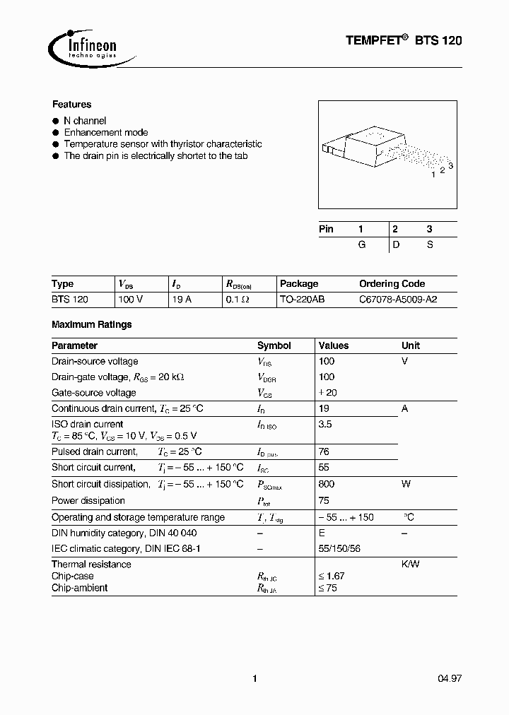 BTS120_1221390.PDF Datasheet