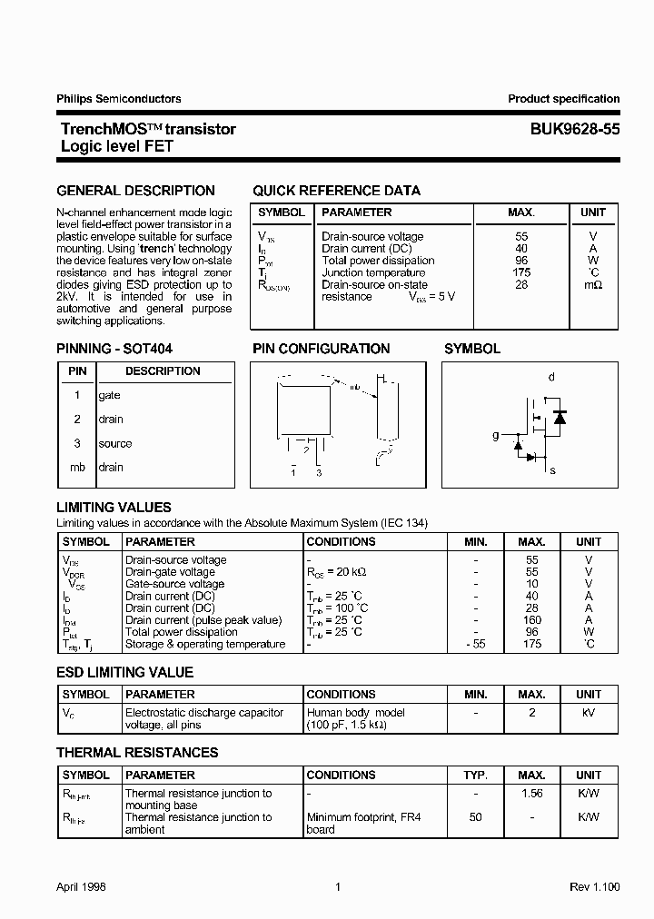 BUK9628-55_1222075.PDF Datasheet