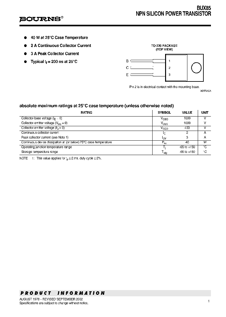 BUX85_1111854.PDF Datasheet