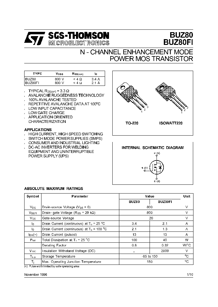 BUZ80_1139843.PDF Datasheet