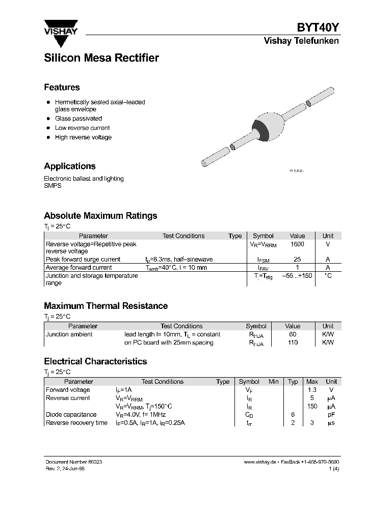 BYT40Y_1222694.PDF Datasheet