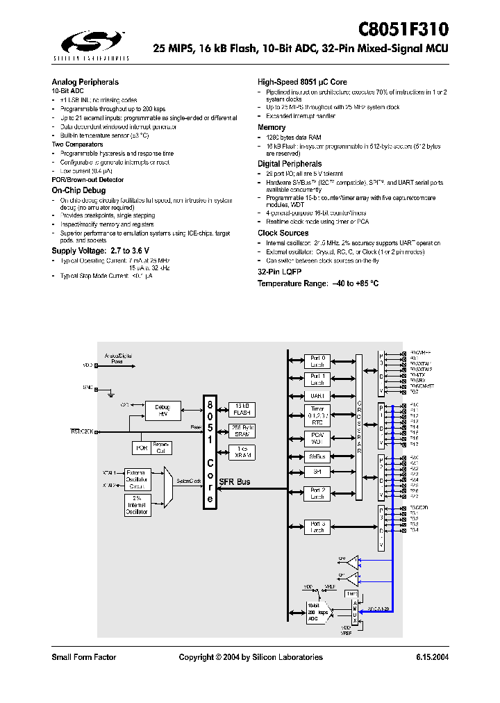 C8051F310_1154365.PDF Datasheet