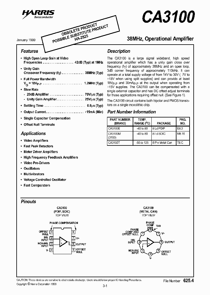 CA3100_1085857.PDF Datasheet