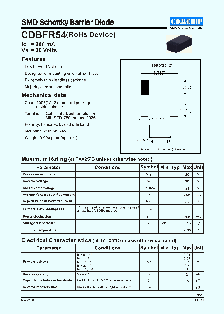 CDBFR54_1225211.PDF Datasheet