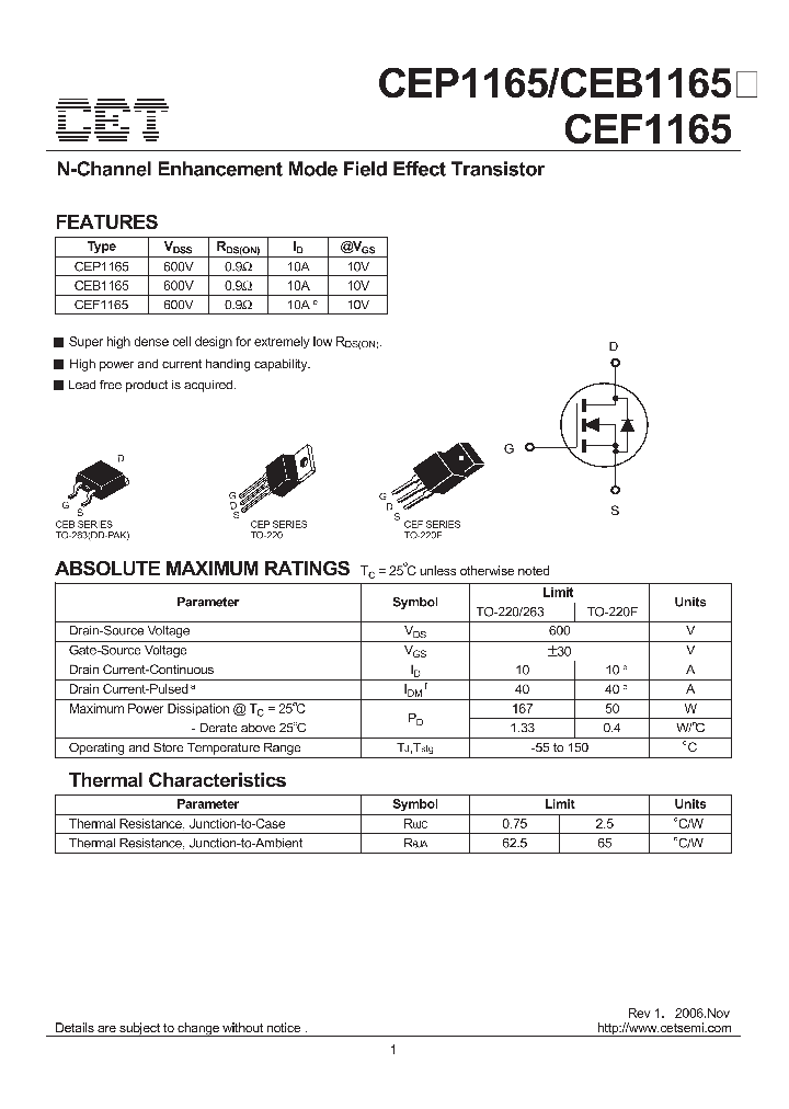 CEP1165_1113898.PDF Datasheet